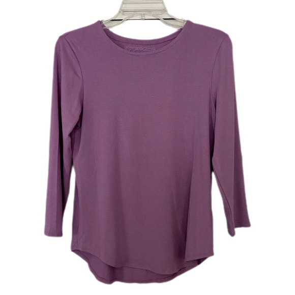 Cupio Tops - Cupio NWT Purple Fitted Long Sleeve Top Stretchy Crew Neck Size Small